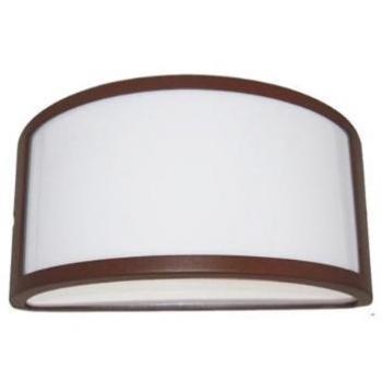 Aplique Mezzaluna Moderna Abierto Corten Ruggine 60W 25x13 cm para Exterior