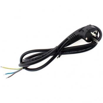 Cable 3 x 0,75mm clavija schuko 1,5m. negro