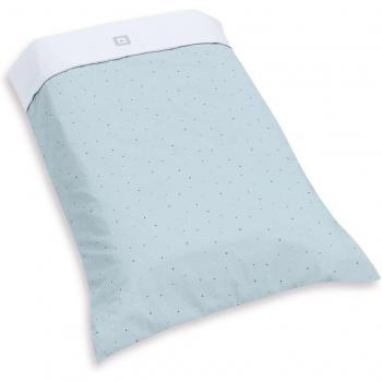 Nórdico Cuna-Cama Alondra Mint verde/blanco 70x140 cm con estampado Bosque Taiga