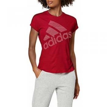adidas SS Bos Logo tee Camiseta de Manga Corta, Mujer, Active Maroon, M