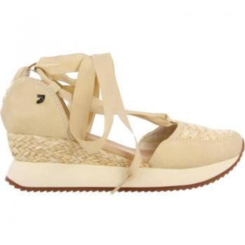 Zapatillas Abiertas Off-White Suliac de Gioseppo - Cuña de Colores, Sandalias Deportivas para Mujer con Cua en Beige