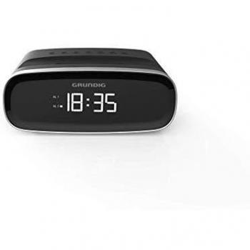 Grundig SCN120 - Radio Despertador Digital con FM, 1W, LED, Color Negro, Diseño Compacto