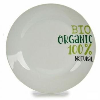 Plato Llano Organic Porcelana 20 Piezas 24,4 x 2,6 x 24,4 cm