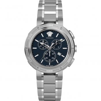 Versace V-Extreme PRO 46Mm Chrono Watch Gray Male ONE SIZE