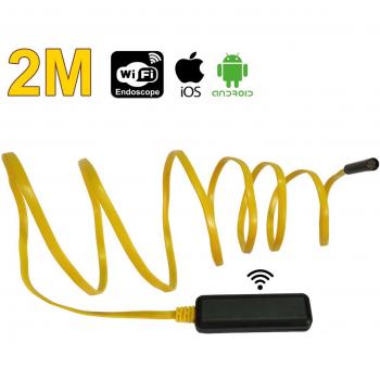 Android OTG Cámara endoscópica con 1 m/2 M/5 m/10 m – Cable & 6 LEDs 5.5 mm 1,0 MP Digital USB Inspección Cámara, Solo para Samsung Galaxy S3, S4, S5, S6; Note2, Note3, Note4; Sony Z2 L50H; Nexus 5; HTC m8tör) Insectos redes, 2 M WiFi