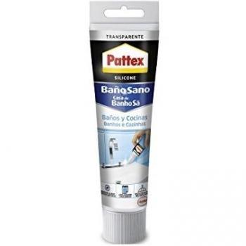 Pattex silicona Baños y Cocinas, resistente al moho y agua, transparente, 50 ml