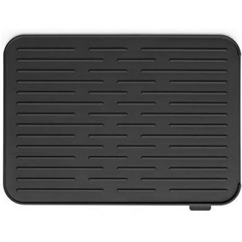 Brabantia Alfombrilla Escurreplatos de Silicona, Gris Oscuro, 43,8 x 32.5 x 0,9 cm