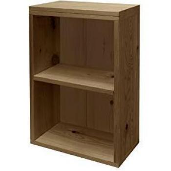 Decowood - Mesa Auxiliar en Madera de Pino Flandes, Halo Envejecido - 60x40x20cm