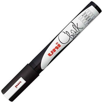 Marcador de Tiza Uni PWE-5M Negro Punta Redonda 1.8-2.5 mm