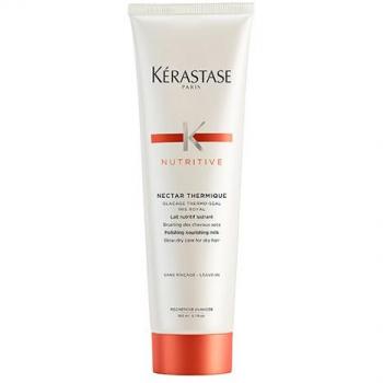 NUTRITIVE NECTAR THERMIQUE - Kerastase Cuidado del cabello 150 ml, tratamiento térmico para cabellos secos, proporciona nutrición y protección contra el calor, textura ligera, fácil de aplicar y desenredar