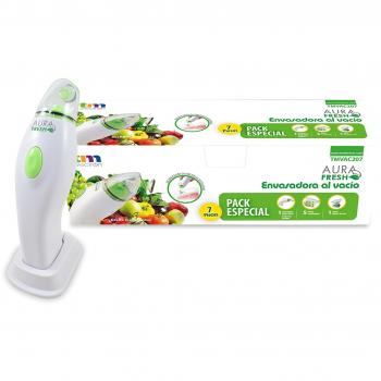 TM Electron TMVAC207 Envasadora vacío Pack 7 pcs. Aura Fresh, 12 W, Plástico, Blanco