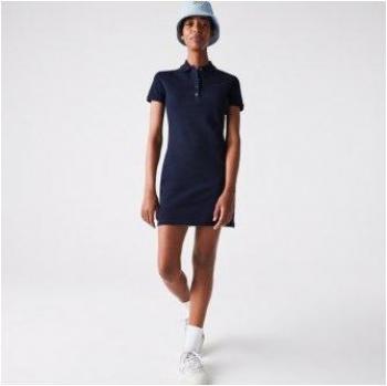 Vestido Polo Robe Marino Lacoste para Mujer - Vestido polo de piqué elástico