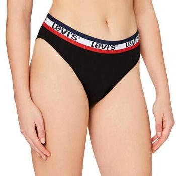 Levi's Rise High Cut Brief Calzoncillos, Jet Black, S para Mujer