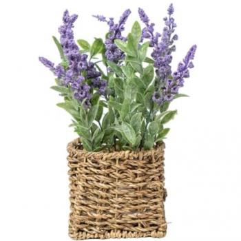Planta Decorativa Romimex Plástico Fibra Lavanda 15 x 28 x 15 cm
