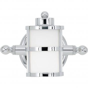 Aplique de baño Tranquil Bay, cromo pulido, vidrio, 1 bombilla G9, IP44