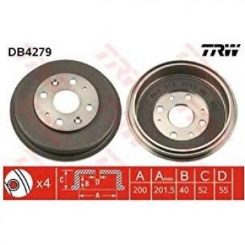 Tambor de Freno TRW DB4279 para Mazda 323 P/F/C IV (3/5 puertas)