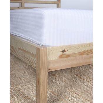 Funda colchón Eden blanca para cama de 135 cm, composición 80% algodón y 20% poliéster