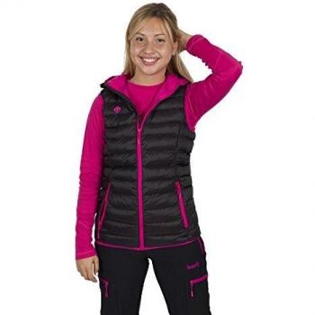 Izas Molina Chaleco De Fibra, Mujer, Negro/Fuxia, XS