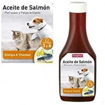 Beaphar BEA11295 Suplemento Alimenticio para Perros y Gatos de Aceite de Salmón - 425 ml