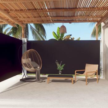 Toldo lateral retráctil negro 180x600 cm