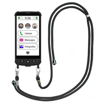 Smartphone Swissvoice S510-M para Personas Mayores con Funda Protectora, Botón SOS y Cargador Magnético - 4G, 2/16GB, Teclas Grandes