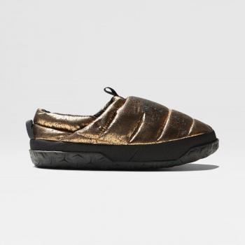 Zapatillas de casa para mujer The North Face Nuptse Mule dorado negro - Talla 40