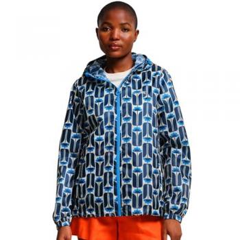 Regatta Women's Orla Kiely Waterproof Pack-It Jacket - Navy Blue Floral, Size 16