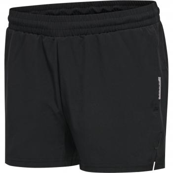 Hummel Pantalones Cortos Move Grid Woven para Mujer, tejido ligero, diseño transpirable, cintura elástica con cordón ajustable, bolsillos laterales, ideal para entrenamiento y uso diario