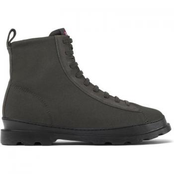 Camper - Botas de hombre de piel con cordones en gris oscuro