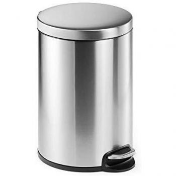 Durable Papelera, Metal, Metálico Plateado, 20 litros