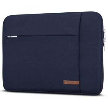 CASEZA Funda Portátil 13-13.3 Pulgadas Azul - Bolsa London Portátil ASUS ACER Microsoft Dell Lenovo Surface Book y otros - Funda de Ultrabook 13 / 13.3 Resistente al Agua con Dos Bolsillos