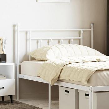 vidaXL Metal Headboard White 100 cm