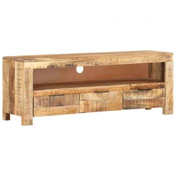 Mueble para TV 110x30x40 cm de Madera de Mango Rugosa