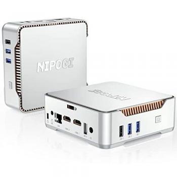 NiPoGi Mini PC Windows 11,16GB DDR4+512GB M.2 SSD Intel Celeron N5105 (hasta 2,9 GHz) Mini Ordenadors