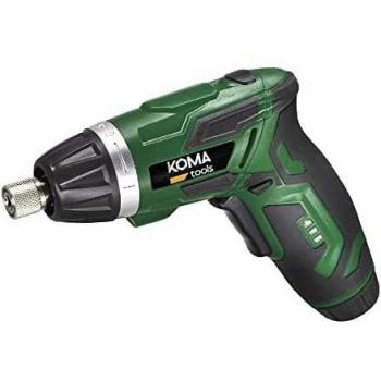 Atornillador a Batería Reversible 3.6V Litio 1300mAh con 53 Accesorios Convertible Vertical/Pistola Dos Direcciones de Giro Antideslizante Koma Tools Model: E
