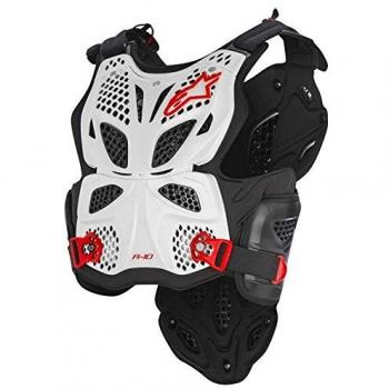 Protector De Pecho Mx Alpinestars A10 Blanco-Negro-Rojo