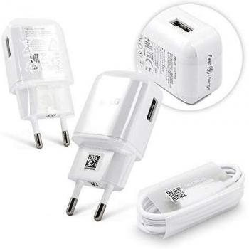 TPC - Cargador Original LG MCS-H05ED Carga Rapida 2.0 USB-C para LG G2, G4, Flex 2, V10, Bulk + Regalo