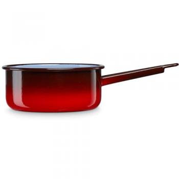 Cazo Hervidor Briebe Ignea 12cm Acero Esmaltado 0,65L Apto Inducción y Todo Tipo de Fuego - Rojo Vintage