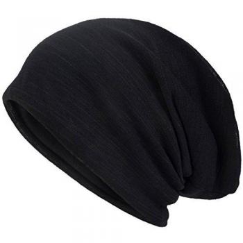 VECRY Hombre Gorros de Punto Slouch Beanie Thin Summer Cap Gorra de Calavera