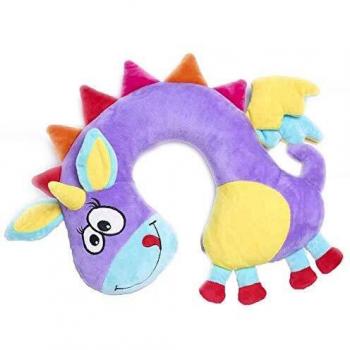 Travel Blue Kinder-Nackenkissen Mario Das Einhorn Reisekissen Flauschiges Reisezubehör Bequem & erholsam Almohada de Viaje, 43 cm, Multicolor