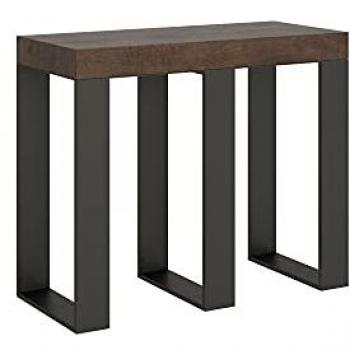 Consola extensible Sintesi Premium 90x40/196 cm Estructura Nogal Antracita