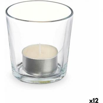Vela Perfumada Vaso Vainilla 7 x 7 x 7 cm (12 Unidades)