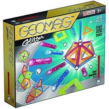 Geomag- Classic Glitter Construcciones magnéticas y Juegos educativos, Multicolor, 44 Piezas
