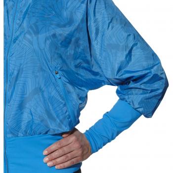 ASICS W Athlete GPX Chaqueta, Mujer, Azul