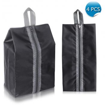 Set de 4 Bolsas para Guardar Zapatos WEINAS® Bolsa de Almacenamiento de Zapatos de Nylón Impermeable con Cremallera para Hombres y Mujeres