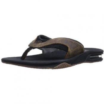 Reef Men's Leather Fanning Sandals R2416BPL 7 UK Brown Plaid