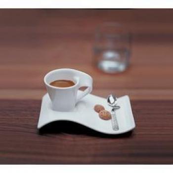 Villeroy & Boch NewWave Caffè Platillo Party Grande, Porcelana, Blanco, 1 Unidad