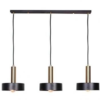 Lámpara de Techo DKD Home Decor Negro Dorado Metal 50 W 88 x 18 x 28 cm