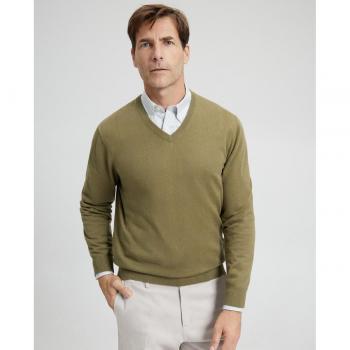 Jersey de cuello pico liso de hombre Emidio Tucci