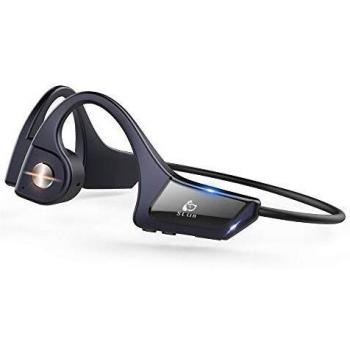 SLuB Auriculares de conducción ósea, auriculares deportivos inalámbricos, Bluetooth 5.0, estéreo abierto, micrófono de alta definición impermeable, adecuado para correr, ciclismo y fitness